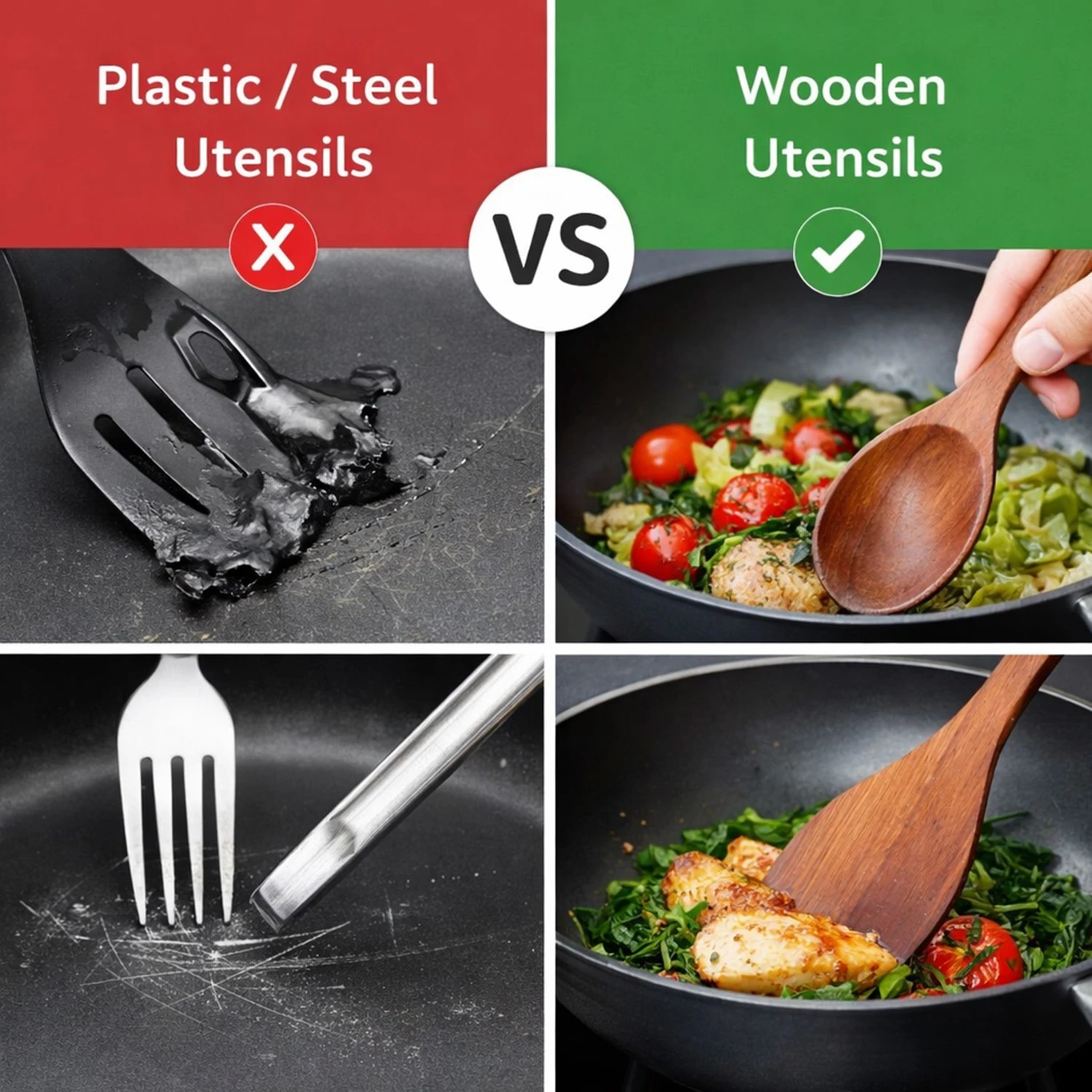 Decorasia Wooden Kitchen Tool Set with Holder (Set of 7)