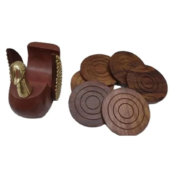 Wooden Brass Duck Coasters