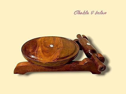 Wooden Chakla Belan Set with Stand