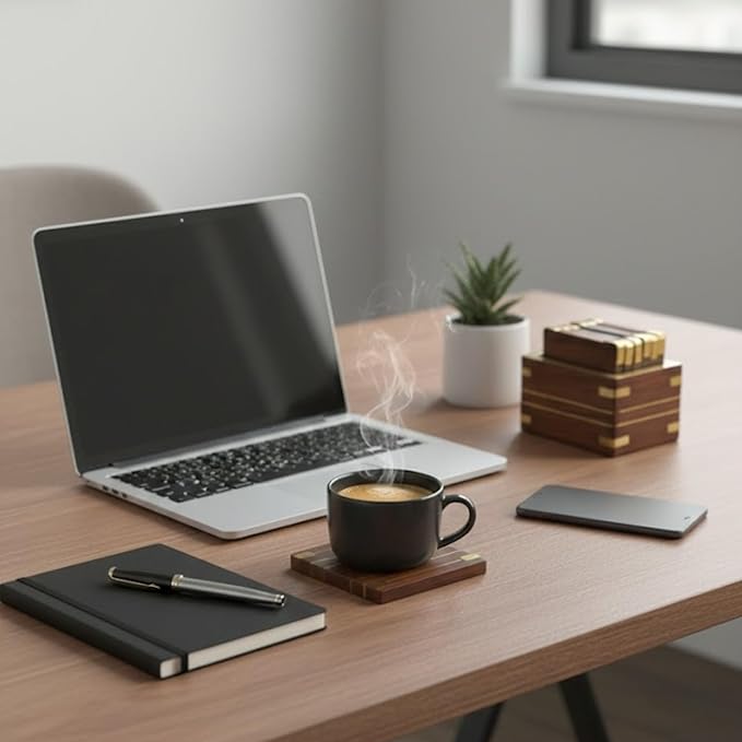 Wooden Drink & Glass Coasters Set of 6