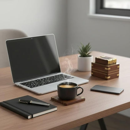 Wooden Drink & Glass Coasters Set of 6