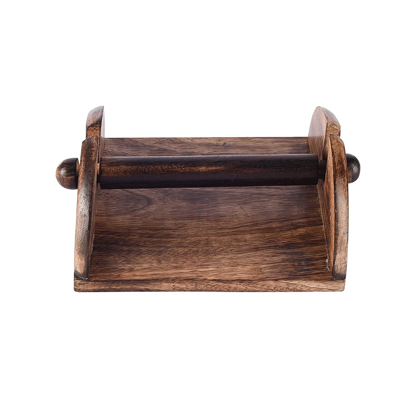 Handcrafted Mango Wood Antique Brown Napkin Holder