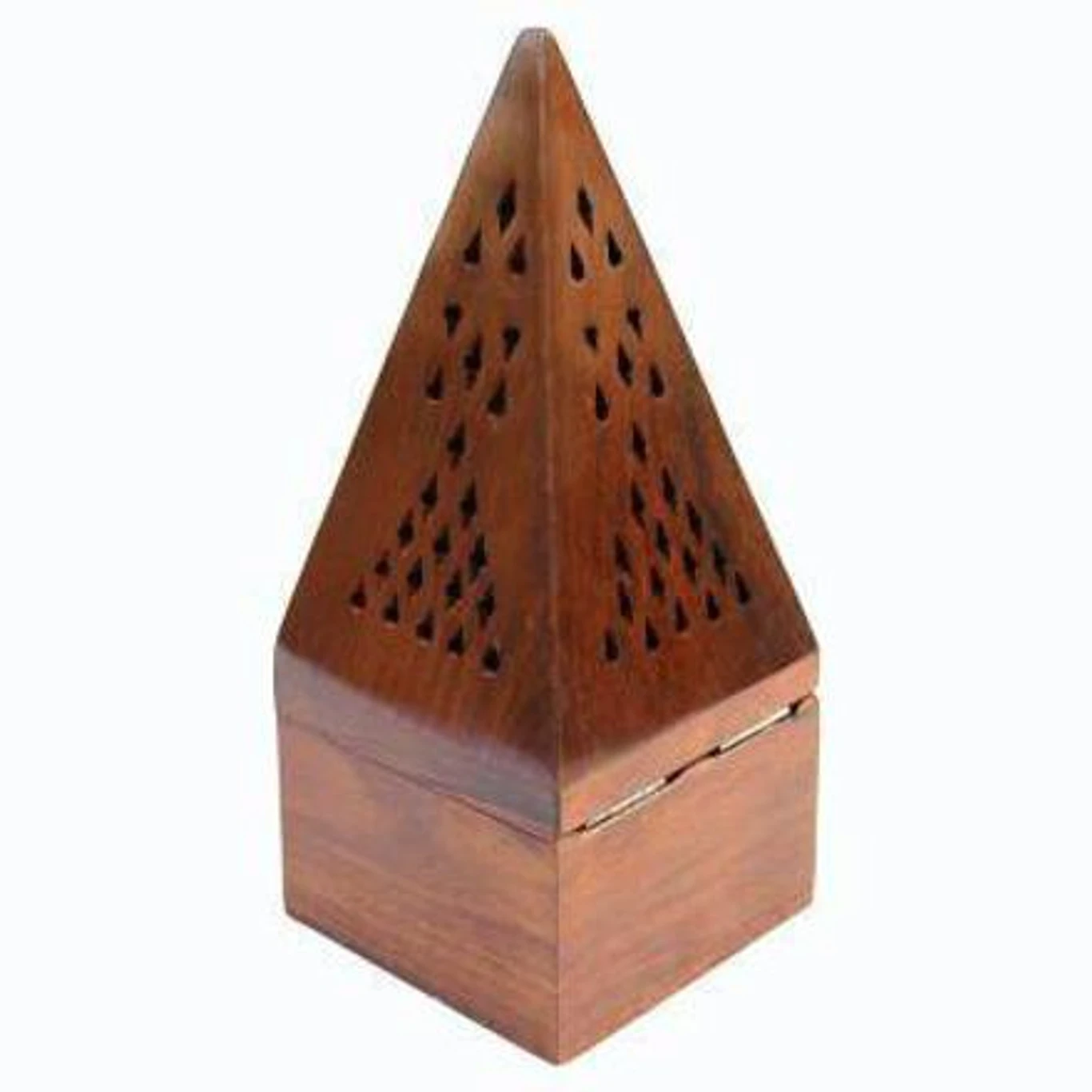 DECORASIA™ Handcrafted Wooden Dhoop Dani with Brass Bowl & Storage Drawer