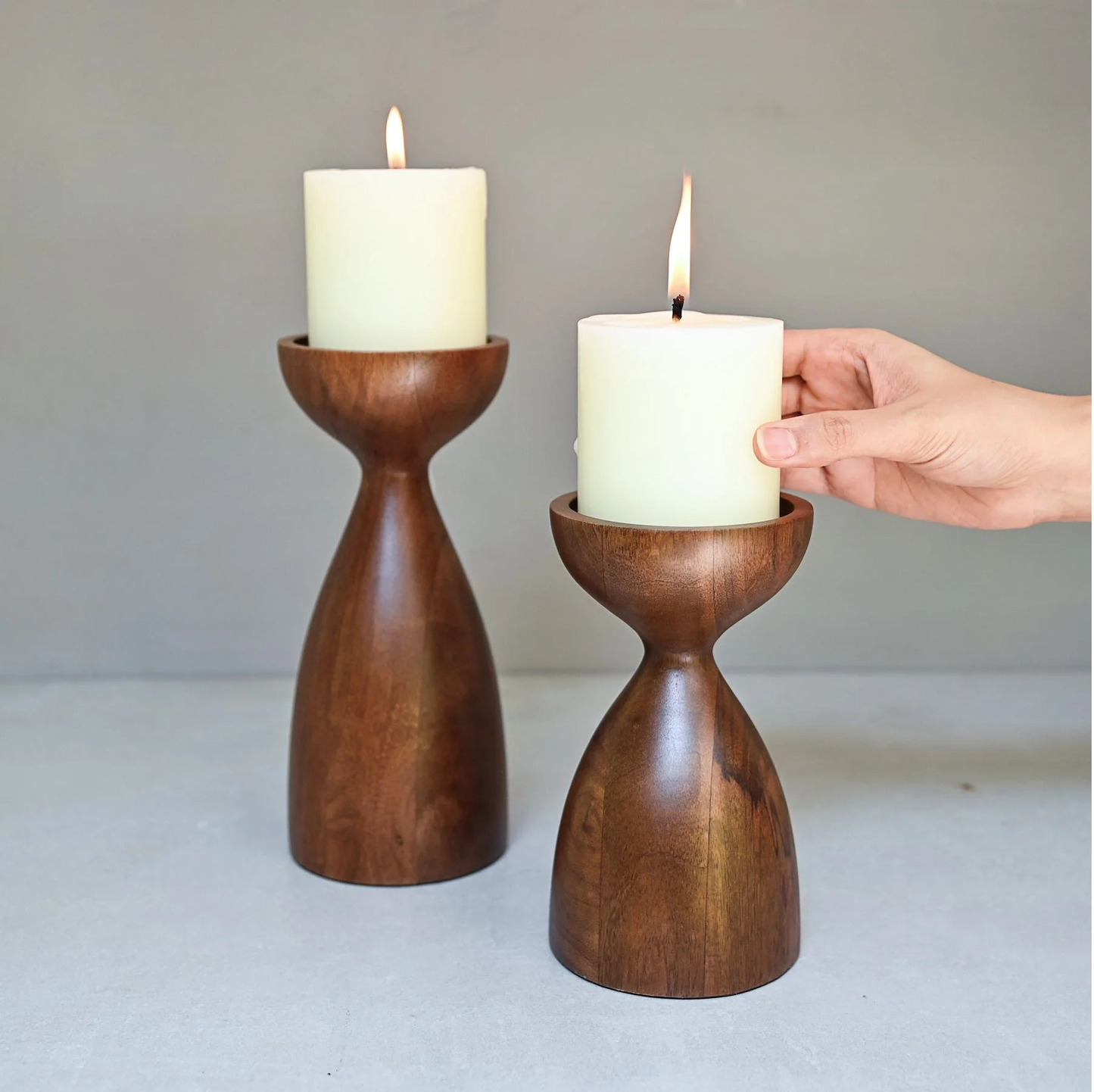 Wooden candle stand